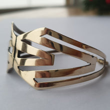 Load image into Gallery viewer, Cuff - Art Deco/ Geometric in Brass