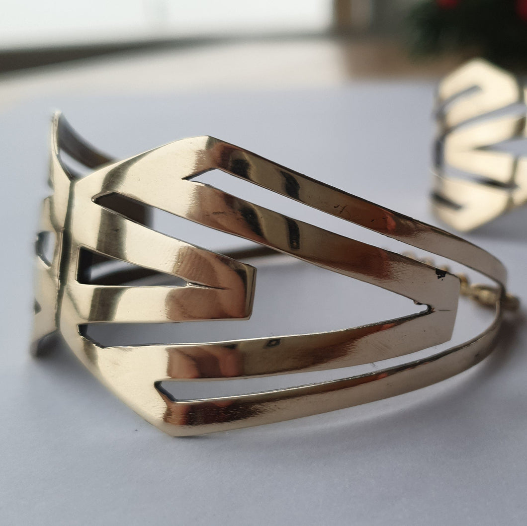 Cuff - Art Deco/ Geometric in Brass