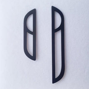 Earrings - Asymmetric Black