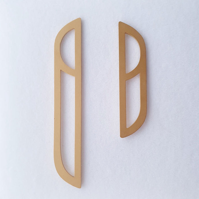 Earrings - Asymmetric Gold