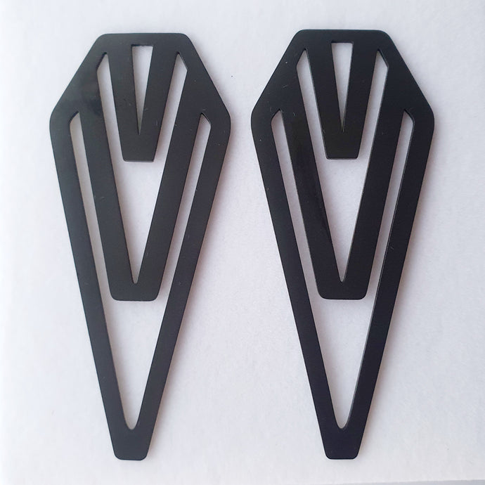 Earrings - Geometrica Black